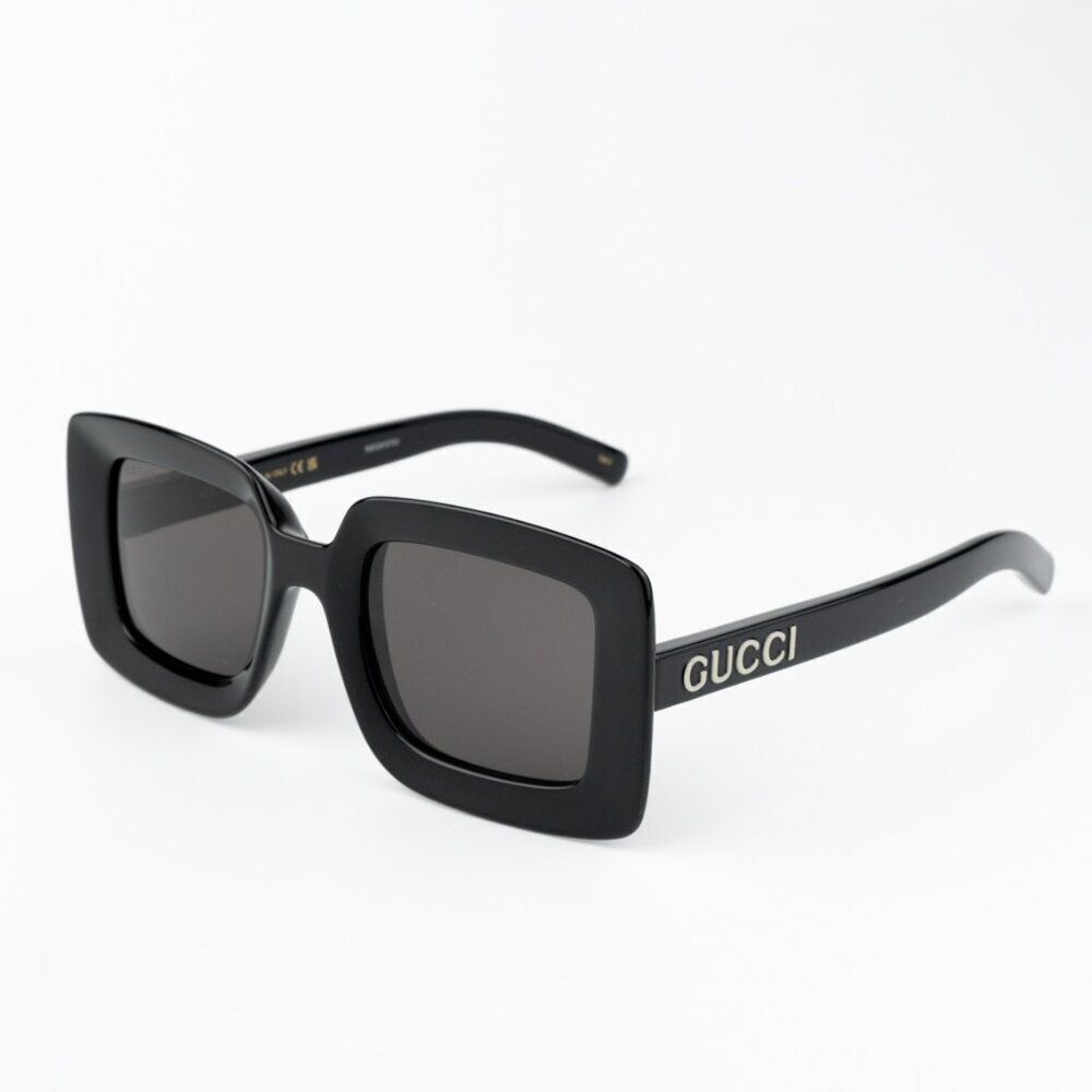 NEW Gucci GG1718S 001 Black Grey Women Square Sunglasses GG 1718S